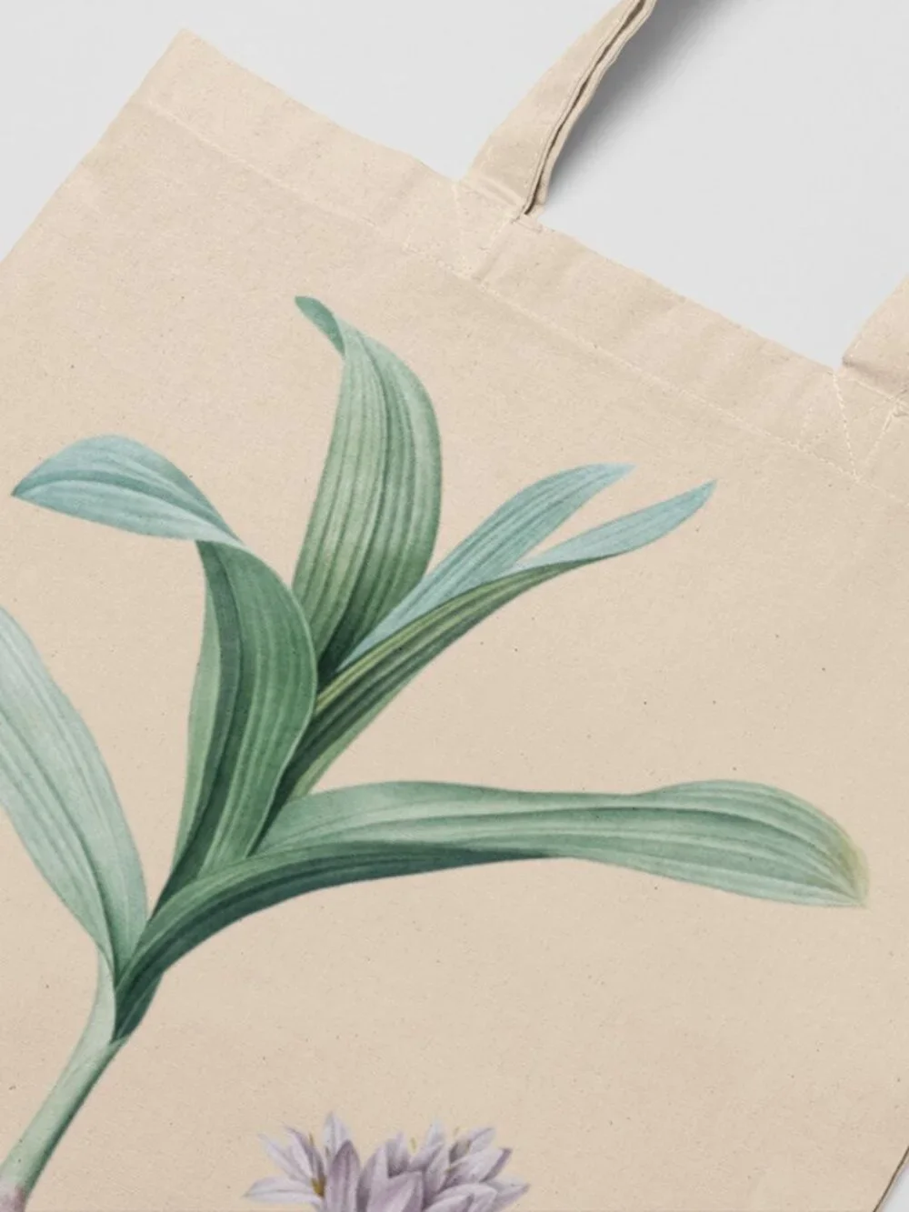 Autumn Crocus Vintage Floral Print Graphic Canvas Tote Bag